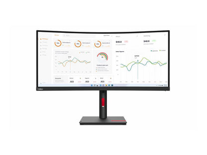 T34w-30, 34 inch WQHD Curved Docking monitor with LTS stand with phone slot