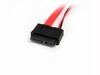 StarTech.com 36in Slimline SATA to SATA with LP4 Power Cable Adapter (SLSATAF36) - SATA cable - 3 ft