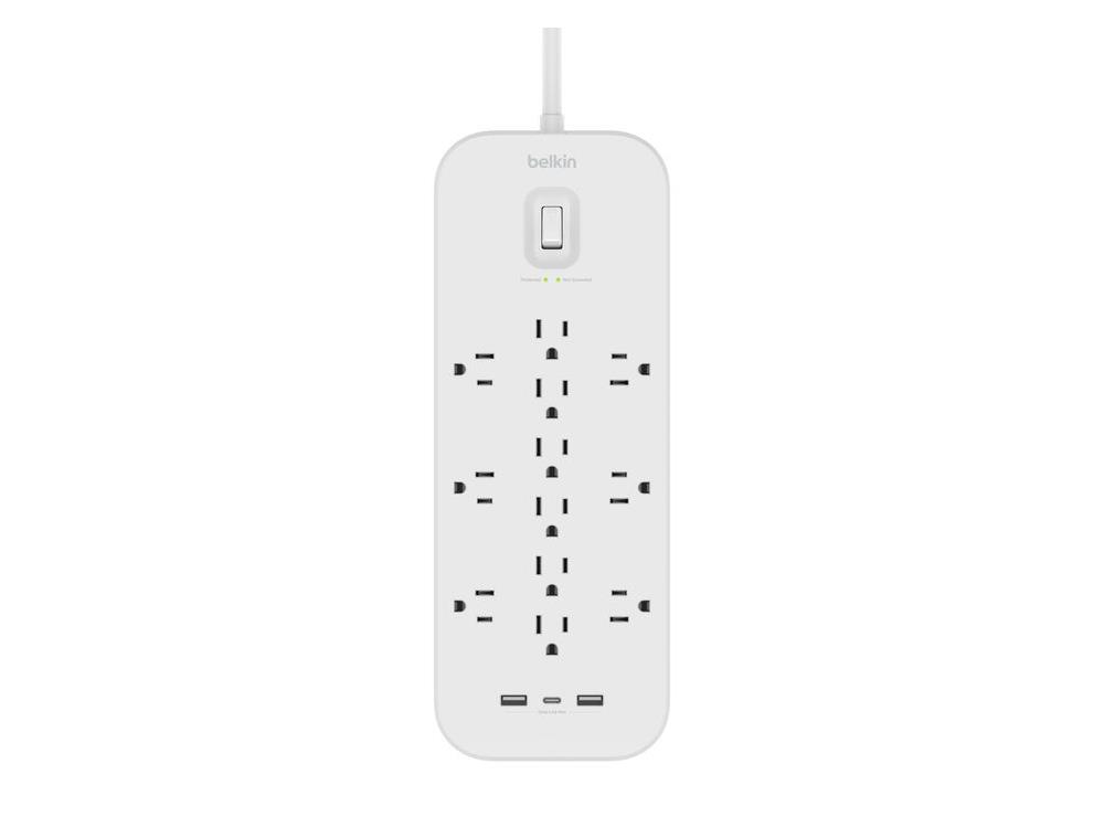 12-OUTLET, 6 CORD, USB A-C