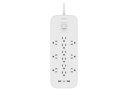 12-OUTLET, 6 CORD, USB A-C