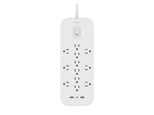 12-OUTLET, 6 CORD, USB A-C
