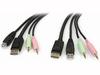 StarTech.com 6ft 4-in-1 USB DisplayPort® KVM Switch Cable w/ Audio & Microphone (DP4N1USB6) - video / USB / audio cable - 6 ft