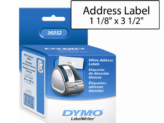 WHITE ADDRESS LABEL 1-1/8X3-1/2,700/BX