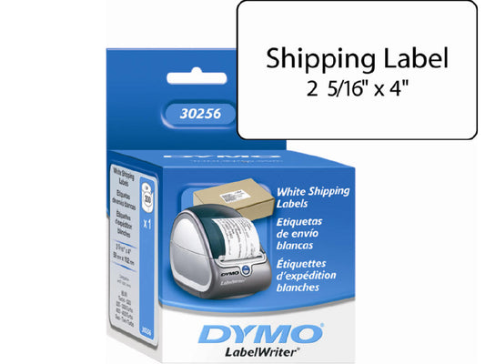 WHITE SHIPPING LABEL 2-5/16 X 4