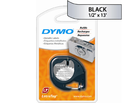 LETRATAG LABELS, METALLIC SILVER