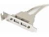 StarTech.com 2 Port USB A Female Low Profile Slot Plate Adapter - 2 Port USB Bracket - USB 2.0 A Female (USBPLATELP) - USB panel - USB to 5 pin in-line