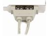 StarTech.com 2 Port USB A Female Low Profile Slot Plate Adapter - 2 Port USB Bracket - USB 2.0 A Female (USBPLATELP) - USB panel - USB to 5 pin in-line