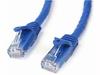 StarTech.com 3ft CAT6 Ethernet Cable, 10 Gigabit Snagless RJ45 650MHz 100W PoE Patch Cord, CAT 6 10GbE UTP Network Cable w/Strain Relief, Blue, Fluke Tested/Wiring is UL Certified/TIA - Category 6 - 24AWG (N6PATCH3BL) - patch cable - 3 ft - blue