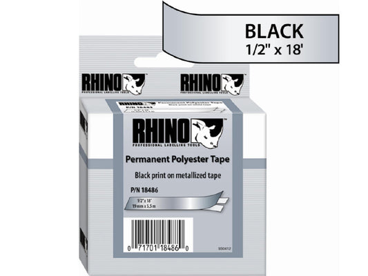 RHINO 1/2 METALLIZED PERMANENT LABELS