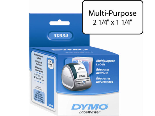 WHITE MULTIPURPOSE LABEL, 2-1/4X 1-1/4