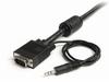StarTech.com 6 ft High Resolution Monitor VGA Cable w/ Audio - HD15 M/M - VGA cable - 6 ft