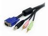 StarTech.com 6 ft 4-in-1 USB VGA KVM Switch Cable with Audio and Microphone - VGA KVM Cable - USB KVM Cable - KVM Switch Cable (USBVGA4N1A6) - keyboard / video / mouse / audio cable - 6 ft