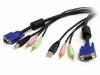 StarTech.com 6 ft 4-in-1 USB VGA KVM Switch Cable with Audio and Microphone - VGA KVM Cable - USB KVM Cable - KVM Switch Cable (USBVGA4N1A6) - keyboard / video / mouse / audio cable - 6 ft