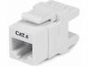 StarTech.com 180 Degree Cat 6 Keystone Jack - RJ45 Ethernet Cat6 Wall Jack White - 110 Type - Keystone Jack 180 Degree 110 UTP (C6KEY110SWH) - keystone jack