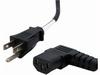 StarTech.com 6ft (1.8m) Computer Power Cord, NEMA 5-15P to Right Angle C13 Power Cord, 10A 125V, 18AWG, Replacement AC Power Cord, Monitor Power Cable, NEMA 5-15P to IEC 60320 C13 Power Cord - PC Power Supply Cable - power cable