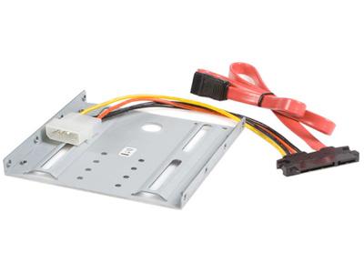 StarTech.com SSD Mounting Bracket - Solid Metal - 2.5in to 3.5 Hard Drive Adapter - SSD Bracket - SSD Upgrade Kit (BRACKET25SAT) - storage bay adapter