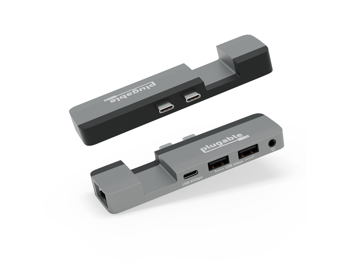Plugable 5-in-1 USB C Hub Multiport Adapter for MacBook Pro 14/16 Inch,Macbook Air M2 - USB-C 40Gbps Port,Thunderbolt/USB4,100W PD, MagSafe,Driverless