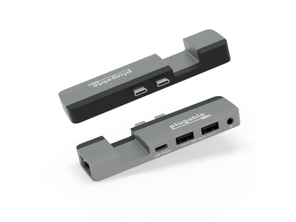 Plugable 5-in-1 USB C Hub Multiport Adapter for MacBook Pro 14/16 Inch,Macbook Air M2 - USB-C 40Gbps Port,Thunderbolt/USB4,100W PD, MagSafe,Driverless