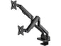 ALUMINUM GAS SPRING DUAL MONITOR DESK MOUNT WITH 8-IN-1 DOCKING STATION