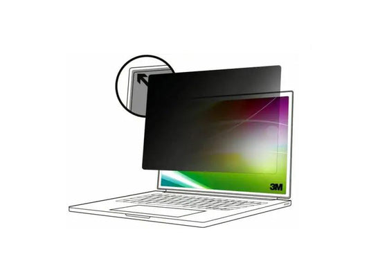 3M - Notebook privacy filter - for full screen laptop - removable - flip - 14in - black