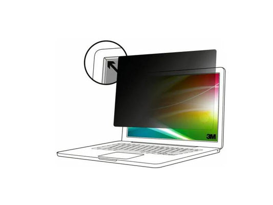 3M - Notebook privacy filter - removable - flip - 15.6in - black