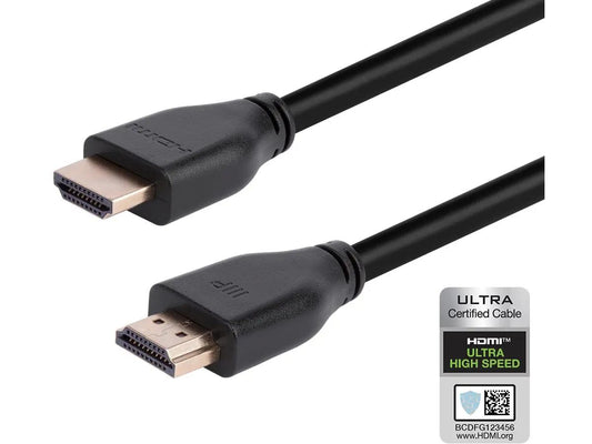 Monoprice 8K Certified Ultra High Speed HDMI Cable - HDMI 2.1 8K@60Hz 4K@120Hz 48Gbps HDR VRR CL2 In-Wall Rated 6ft Black