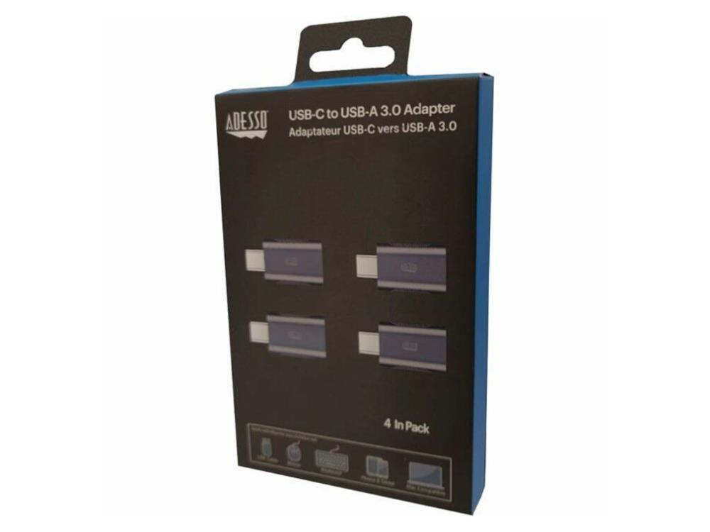 Female USB-A to Male USB-C Adapters (4 pack)