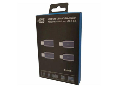 Female USB-A to Male USB-C Adapters (4 pack)