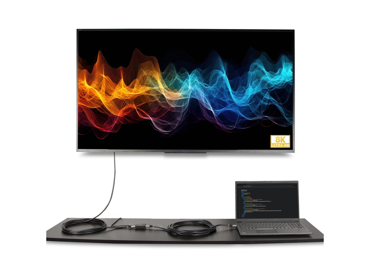 StarTech.com 33ft (10m) 8K 60Hz HDMI Signal Booster, Active HDMI 2.1 Inline Repeater and Video Signal Amplifier up to 8K 60Hz/4K 144Hz, Compact HDMI Cable Extender - HDMI Signal Extension (33FT-8K-HDMI-BOOSTER)