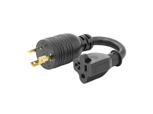 StarTech.com 6in (15cm) Heavy Duty Power Cord, NEMA L5-20P to NEMA 5-20R Black Adapter Cord, 20A 125V, 12AWG, Heavy Gauge Plug Converter Cable, AC Power Cable - UL Listed Components (K31D-2U00-POWER-CORD)