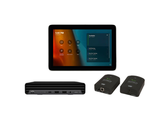 Poly Microsoft Teams Room Base Kit HP Mini PC with GC8 Cat5e Extender (ABA)