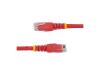 StarTech.com 1ft CAT6 Ethernet Cable, 10 Gigabit Molded RJ45 650MHz 100W PoE Patch Cord, CAT 6 10GbE UTP Network Cable with Strain Relief, Red, Fluke Tested/Wiring is UL Certified/TIA - Category 6 - 24AWG (C6PATCH1RD) - patch cable - 1 ft - red