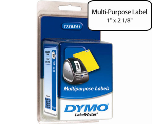WHITE MULTI-PURPOSE LABEL, 1 X 2-1/8
