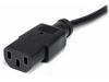 StarTech.com 1ft (30cm) Computer Power Cord, NEMA 5-15P to C13 Power Cord, 10A 125V, 18AWG, Black Replacement AC Power Cord, Monitor Power Cable, NEMA 5-15P to IEC 60320 C13 TV Power Cord - PC Power Supply Cable -