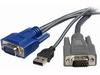 StarTech.com 6 ft Ultra-Thin USB VGA 2-in-1 KVM Cable (SVUSBVGA6) - keyboard / video / mouse (KVM) cable - 6 ft