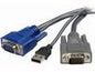 StarTech.com 6 ft Ultra-Thin USB VGA 2-in-1 KVM Cable (SVUSBVGA6) - keyboard / video / mouse (KVM) cable - 6 ft
