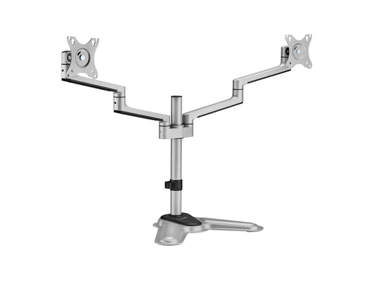 ErgoReach EP11 Premium Aluminum Dual-Screen Monitor Stand, Supports up to Two 32Displays, 17.6 lb Per Screen- VESA 75x75
