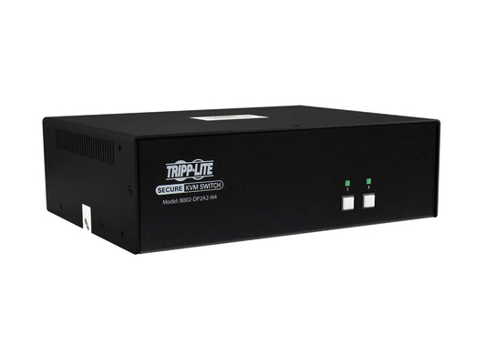Eaton Tripp Lite Series Secure KVM Switch, 2-Port, Dual Head, DisplayPort to DisplayPort, 4K, NIAP PP4.0, Audio, TAA