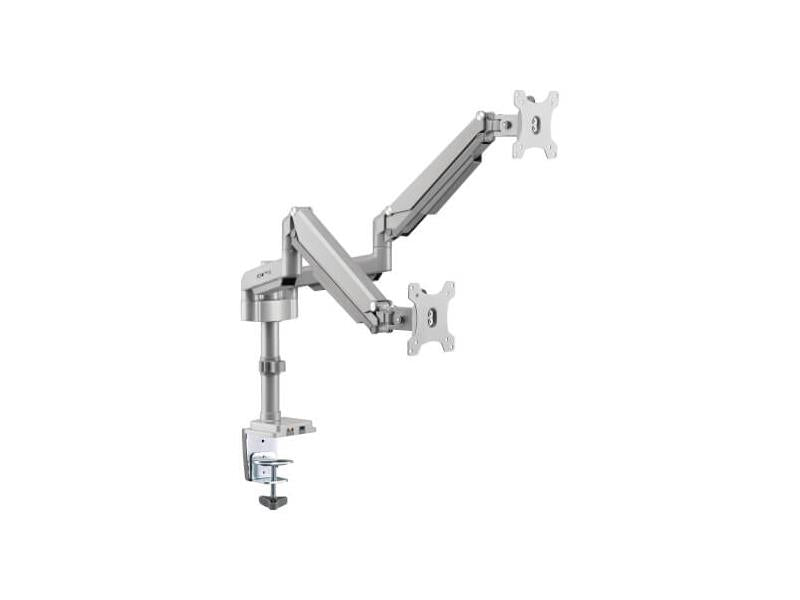 Eaton Tripp Lite Series Dual-Display Gas-Arm Mount for 13IN to 34IN Monitors - Clamp or Grommet, USB, Audio Ports
