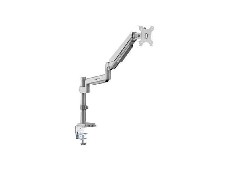 Eaton Tripp Lite Series Single-Display Gas Spring-Arm Desktop Clamp or Grommet for 13IN to 34IN Displays - USB and Audio Ports, Aluminum