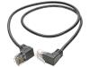 Eaton Tripp Lite Series Right-Angle Cat6 Gigabit Snagless Molded Slim UTP Ethernet Cable (RJ45 M/M), Black, 1 ft. (0.31 m)