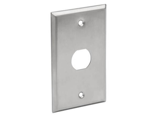 Eaton Tripp Lite Series 1-Port Single Gang Faceplate, Stainless Steel, Industrial Grade, IP44, TAA