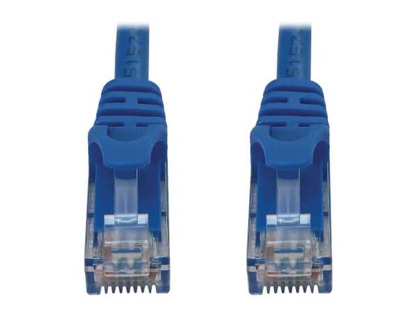 Eaton Tripp Lite Series Cat6a 10G Snagless Molded UTP Ethernet Cable (RJ45 M/M), PoE, Blue, 50 ft. (15.2 m)