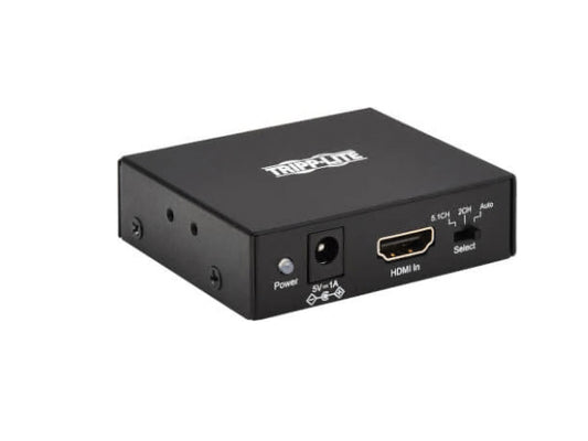 Eaton Tripp Lite Series 4K HDMI Audio De-Embedder/Extractor with TOSLINK, RCA and 3.5 mm Stereo Output, 5.1 Channel, HDCP 2.2, 4K 60 Hz