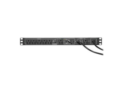 Eaton Tripp Lite Series 100-125V 12A Single-Phase Hot-Swap PDU with Manual Bypass - 6 NEMA 5-15R Outlets, 2 5-15P Inputs, 1U Rack/Wall