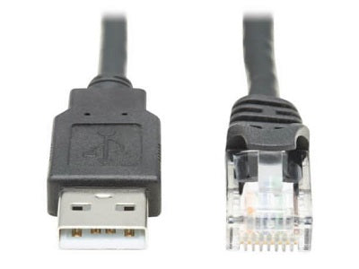 Eaton Tripp Lite Series USB-A to RJ45 Rollover Console Cable (M/M) - Cisco Compatible, 250 Kbps, 15 ft. (4.57 m), Black