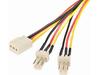StarTech.com TX3 Fan Power Splitter Cable - Fan power splitter - 3 pin internal power (F) to 3 pin internal power (M) - 1 ft - TX3SPLIT12 - fan power splitter - 3 pin internal power to 3 pin internal power - 1 ft