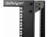 StarTech.com 4-Post 25U Mobile Open Frame Server Rack, 19in Network Rack with Wheels, Rolling Rack for Computer/AV/Data/IT Equipment - Casters, Leveling Feet or Floor Mounting (4POSTRACK25U)