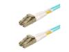 1.5m LC to LC Aqua OM4 Duplex OFNR (Riser-Rated) Fiber Patch Cable