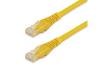 StarTech.com 25ft CAT6 Ethernet Cable, 10 Gigabit Molded RJ45 650MHz 100W PoE Patch Cord, CAT 6 10GbE UTP Network Cable with Strain Relief, Yellow, Fluke Tested/Wiring is UL Certified/TIA - Category 6 - 24AWG (C6PATCH25YL) - patch cable - 25 ft - yellow
